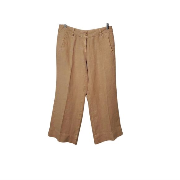 POETRY Linen Mocha Mousse Trousers Pants Sz XL - Picture 1 of 9